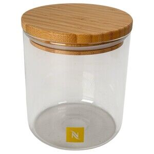 Nespresso Display Glass Canister Container Coffee Pods Capsules Cookies Tea NIB